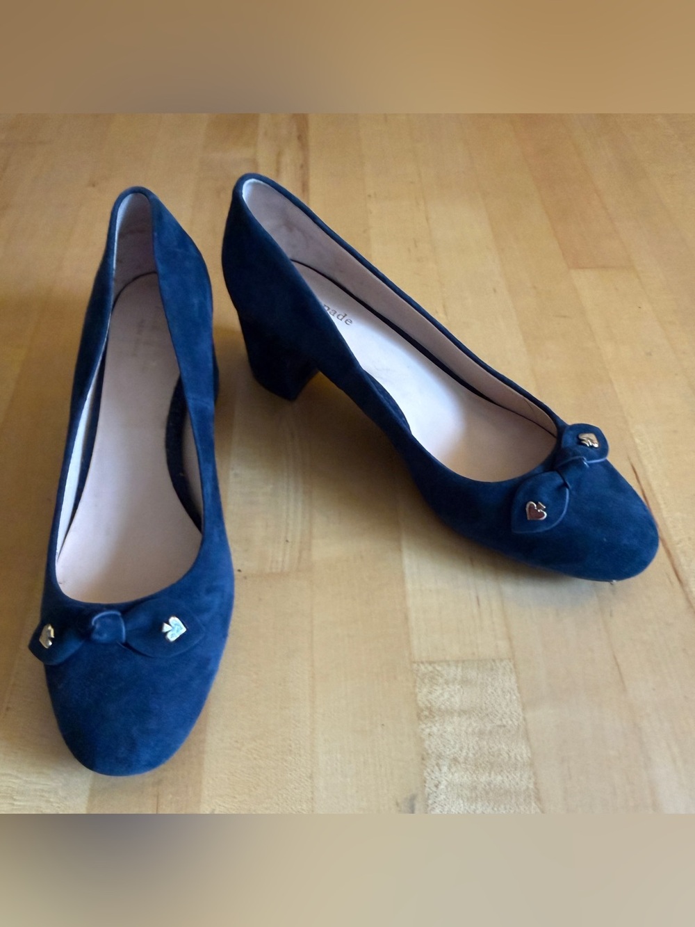 Kate Spade ♠️ Blue Suede Shoes Size 8M Block Heels Pumps “Benice” *EUC*
